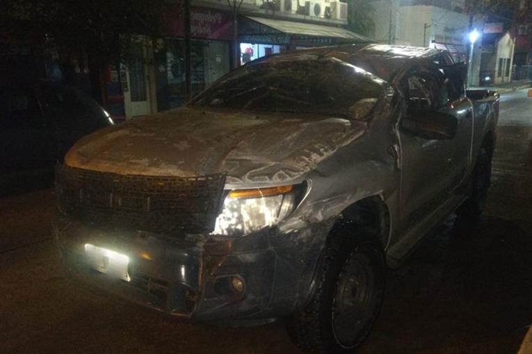 (Estado de la camioneta que protagonizo el accidente)