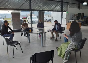 Diego Nasser reunido con su equipo para organizar las tareas de fiscalización en las empresas