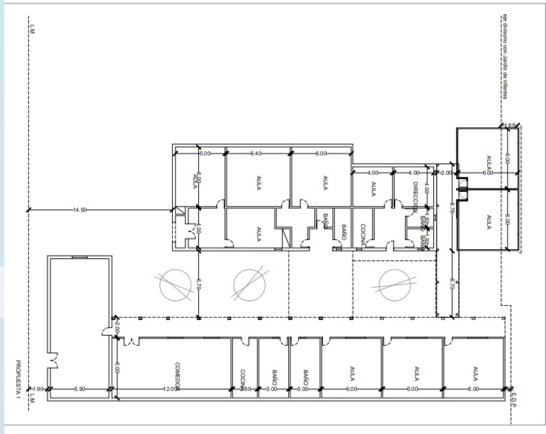 Plano de obra para la Escuela Primaria Nº 4 de Parque Irigoyen