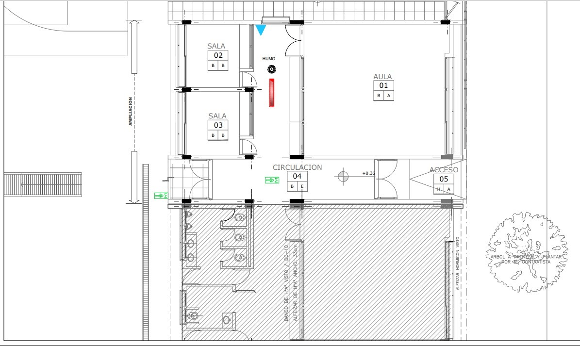 Plano de obra para la Escuela Secundaria Nº 5 de La Capilla