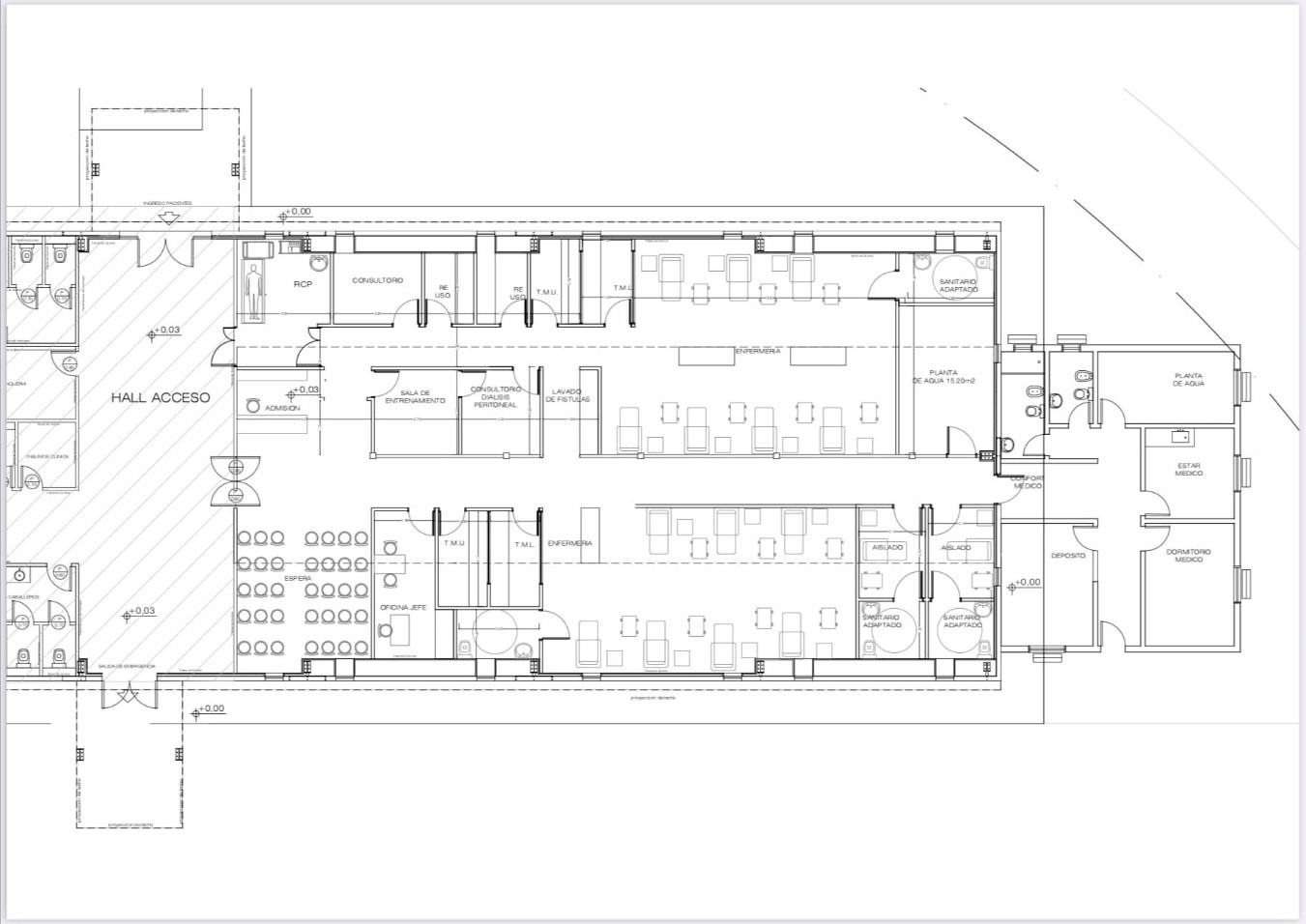 (plano del nuevo Centro de Diálisis, proporcionado por el Municipio de General Rodríguez)